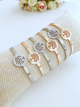 Tree of Life Bracelet, Family Tree Bracelet, Rose Gold Silver Bracelet