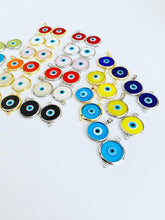 Murano Evil Eye Bead, Glass Evil Eye Bead, Connector Pendant, DIY