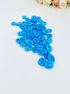 Evil Eye Beads, Handmade Syriac Beads, 2 Holes Beads, Evil Eye Beads