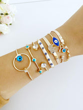 Cuff Bracelet, Evil Eye Bracelet, Gold Bracelet Collection, 14 Bangles