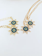Evil Eye Necklace, North Star Evil Eye Necklace, Zirconia Necklace