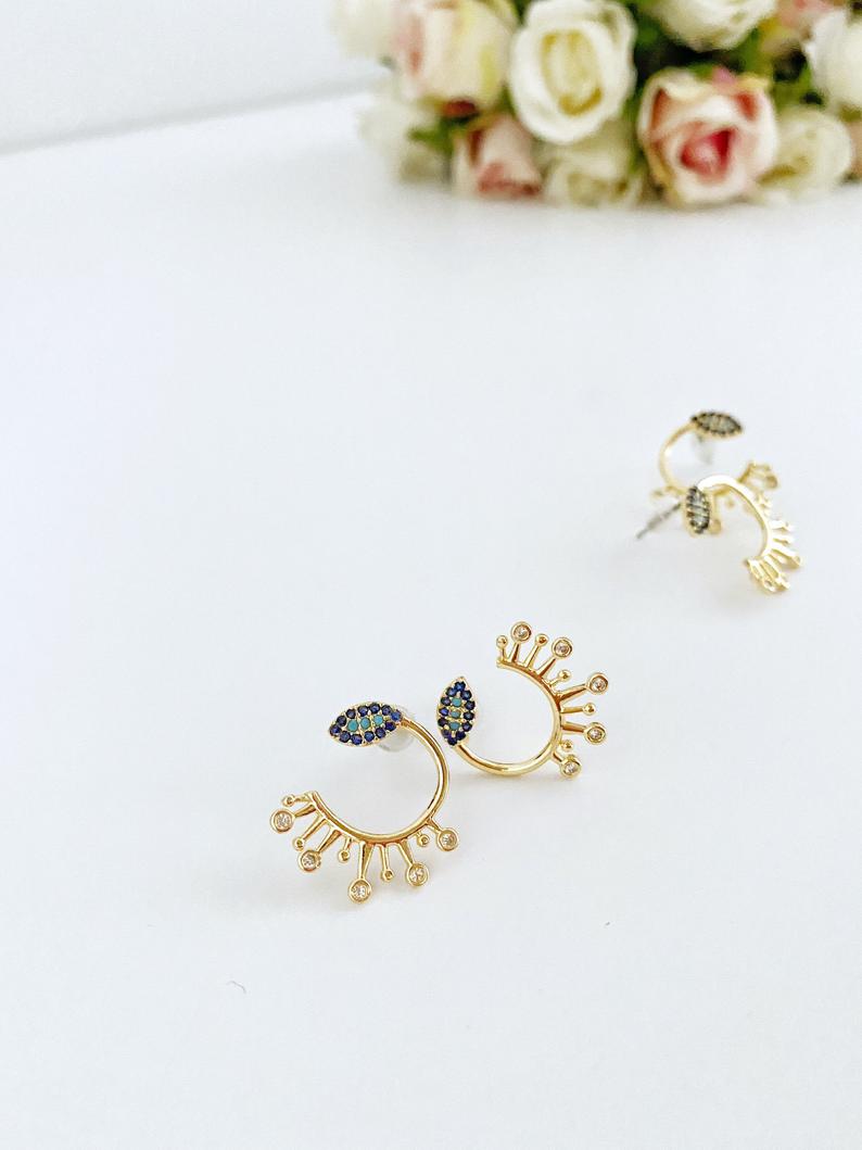 9 Pairs Women Ear Studs Lady Fashion Earrings Set Artificial Diamond Inlaid  Star Moon Round Love Shape - Walmart.com