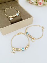 Lucky Charm Evil Eye Bracelet, Gold Chain Bracelet, Evil Eye Jewelry