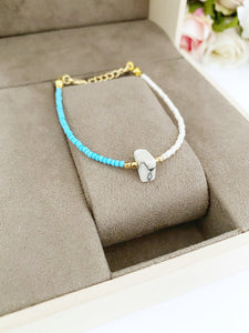 Seed Beads Bracelet, Stone Bracelet, Miyuki Bracelet, Dainty Bracelet