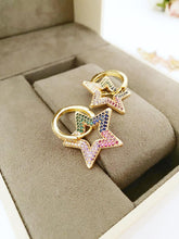Dangle Star Earrings, Valentine’s Day Gift, Wedding Star Earrings