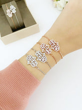 Wedding Bracelet, Hamsa Hand Bracelet, Adjustable Bracelet, CZ bracelet