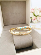 Gold Wide Bangle Bracelet, Star Charm Bracelet, Turquoise Bead Bracelet