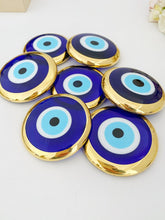 Gold Evil Eye Bead, Unique Wedding Favors, Glass Evil Eye with no Hole, Wedding Gift