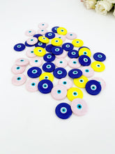 Murano Glass Evil Eye Beads, 20mm Glass Beads, Evil Eye Cabochons, Turkish Evil Eye