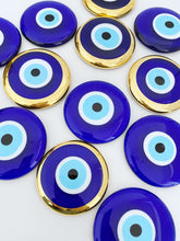 Glass Evil Eye Beads,Gold Evil Eye Bead, Blue Evil Eye, Unique Wedding Favor,