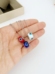 Evil Eye Murano Necklace, Pandora Charm Necklace, Authentic Pandora Necklace
