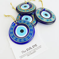 Evil Eye Bead, 7cm, Unique Evil Eye Bead, Hand painted Evil Eye, Wedding Favors