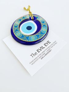 Evil Eye Bead, 7cm, Unique Evil Eye Bead, Hand painted Evil Eye, Wedding Favors