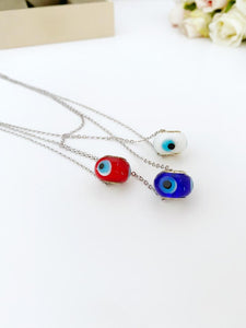 Evil Eye Murano Necklace, Pandora Charm Necklace, Authentic Pandora Necklace