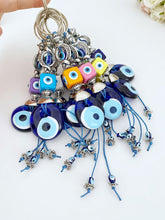 Evil eye key chain, rainbow cube charms, evil eye keychain, evil eye key ring