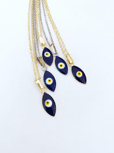 Blue Evil Eye Necklace, Teardrop Necklace, Evil Eye Protection, Greek Evil Eye
