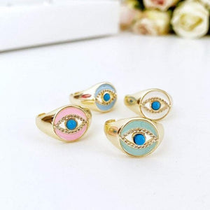 Evil Eye Signet Rings, Summer Jewelry, Evil Eye Ring, Gold Rings, Stackable Ring