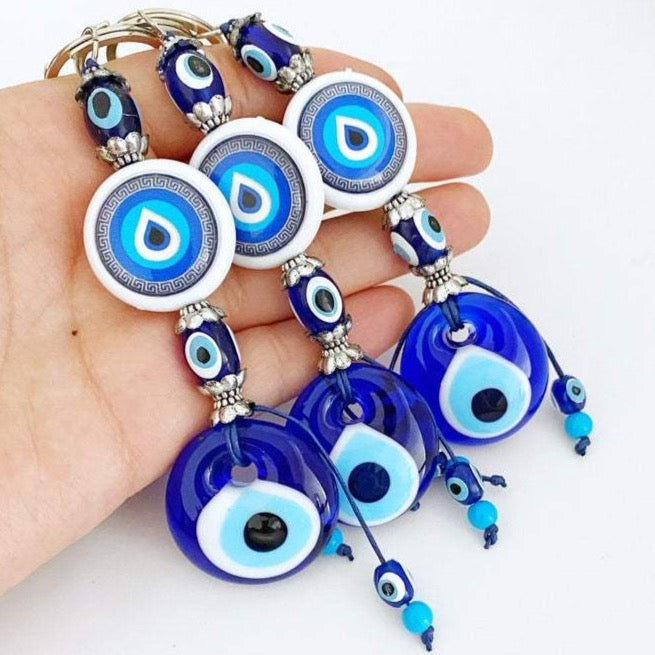 Blue Evil Eye Keychain, Evil Eye Bead, Turkish Evil Eye, Nazar Boncuk, –  Evileyefavor