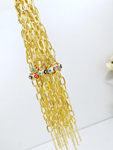 Gold Oval Link Chain Bracelet, Evil Eye Pandora Charm Bracelet, Protection Jewelry