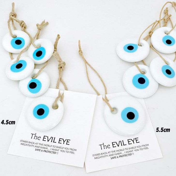 White Evil Eye Beads, BULK, Personalized Wedding Favors for Guests, Rustic