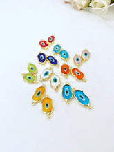 5 pcs Transparent Blue Evil Eye Bead Supplies, BULK Handmade Murano Glass Beads
