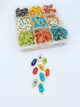 5 pcs Handmade Glass Murano Bead, Evil Eye Bead, Evil Eye Jewelry Supply