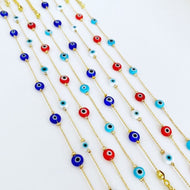Tiny Evil Eye Anklet, Minimalist Evil Eye Ankle Bracelet, Anklet Bracelet