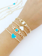 Evil Eye Bracelet Gold, Heart Bracelet for Women, Love Bracelet, Evil Eye Jewelry