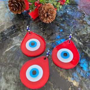 Red Evil Eye Bead, Christmas Tree Decorations, Christmas Ornaments, Tree Topper