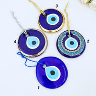 Handmade Glass Evil Eye Bead, Gold Silver Evil Eye, Turkish Evil Eye, Ojo Turco - Evileyefavor