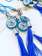 Greek Evil Eye Beads, Car Rear Mirror Charm with Evil Eye, Car Accessories