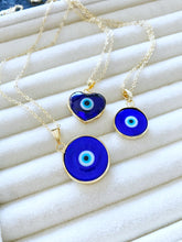 Blue Evil Eye Necklace, Greek Evil Eye Bead, Gold Necklace, Murano Glass Bead
