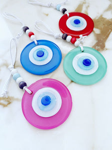 Greek Evil Eye Home Decor, Glass Evil Eye Beads, Evil Eye Wall Hanging