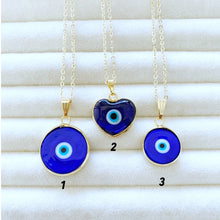 Blue Evil Eye Necklace, Greek Evil Eye Bead, Gold Necklace, Murano Glass Bead