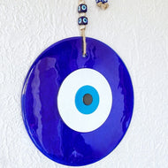 Extra Large Evil Eye Wall Hanging, 40cm (16in), Blue Glass Greek Evil Eye Bead