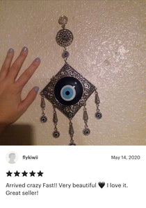 Greek Evil Eye Home Decor, Evil Eye Wall Hanging, Blue Evil Eye, Gift for Men