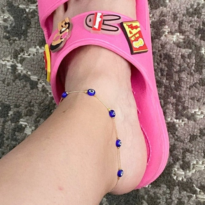 Boho Style Colorful Double Row Natural Stone Beaded Anklet - Temu
