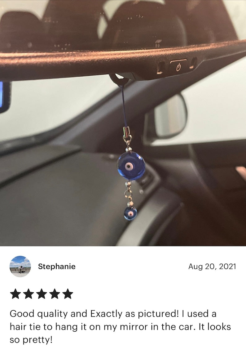 Evil Eye Car Amulet, Evil Eye Car Mirror Hanging, Rear View Mirror Acc –  Evileyefavor