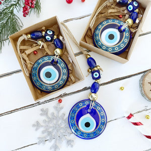 Blue Evil Eye Bead, Christmas Gift Ideas, Christmas Ornaments, Greek Evil Eye