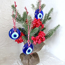 Blue Evil Eye Beads, Christmas Tree Decoration, 4.5cm Greek Evil Eye