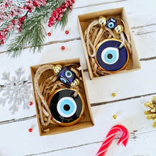 Christmas Gifts, Evil Eye Christmas Ornament, Gold Evil Eye Bead