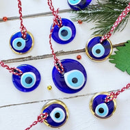 5 pcs Greek Evil Eye Bead, Christmas Decor Ideas, Wedding Gift, Tree Ornament