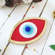 Christmas Table Decor Centerpiece, Rustic Home Decor, Greek Evil Eye