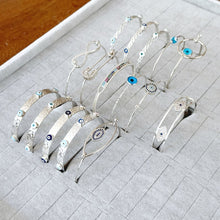 Silver Evil Eye Cuff Bracelet SET, Wholesale Bracelets, Silver Cuff Bracelet
