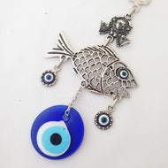 Metal Fish Charm Evil Eye Wall Decor - Evileyefavor