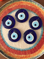 Evil eye bead 7cm - 5 pcs - nazar boncuk - Turkish evil eye décor - evil eye wall hanging - Evileyefavor