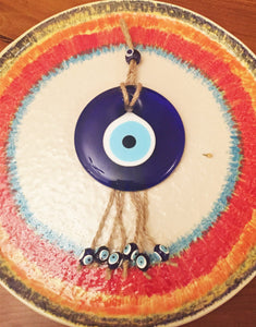 Blue Evil Eye Wall Hanging - Evileyefavor