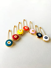 BIG SALE Lucky evil eye safety pin, protection for baby, gold plated evil eye pins, baby boy gift pin - Evileyefavor