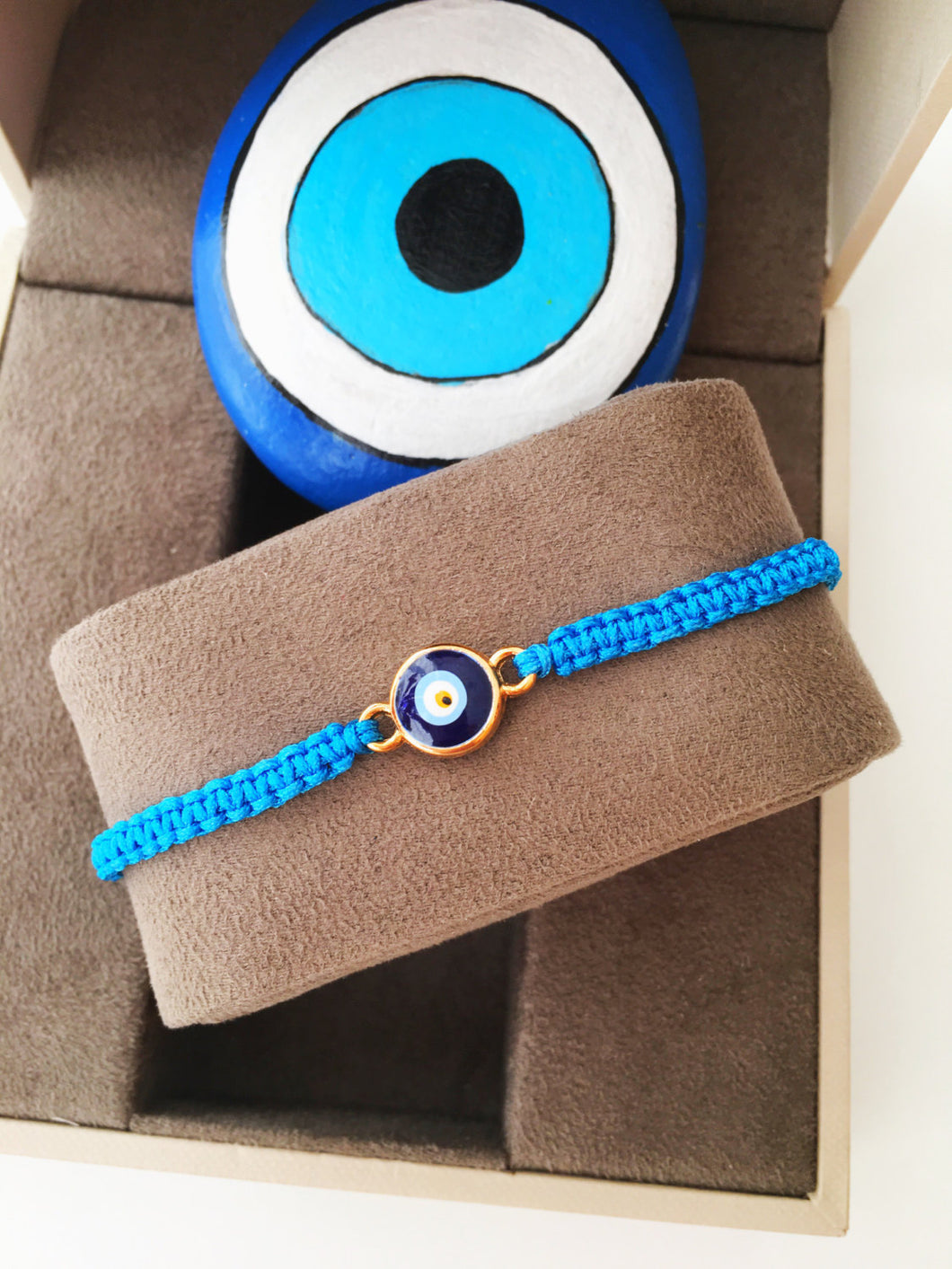 Blue Evil Eye Bracelet, Thread Bracelet, Protection Bracelet - Evileyefavor