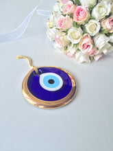 gold evil eye bead - 10cm - evil eye wall hanging - evil eye charm - large evil eye - turkish evil eye - nazar boncuk - evil eye decor - Evileyefavor